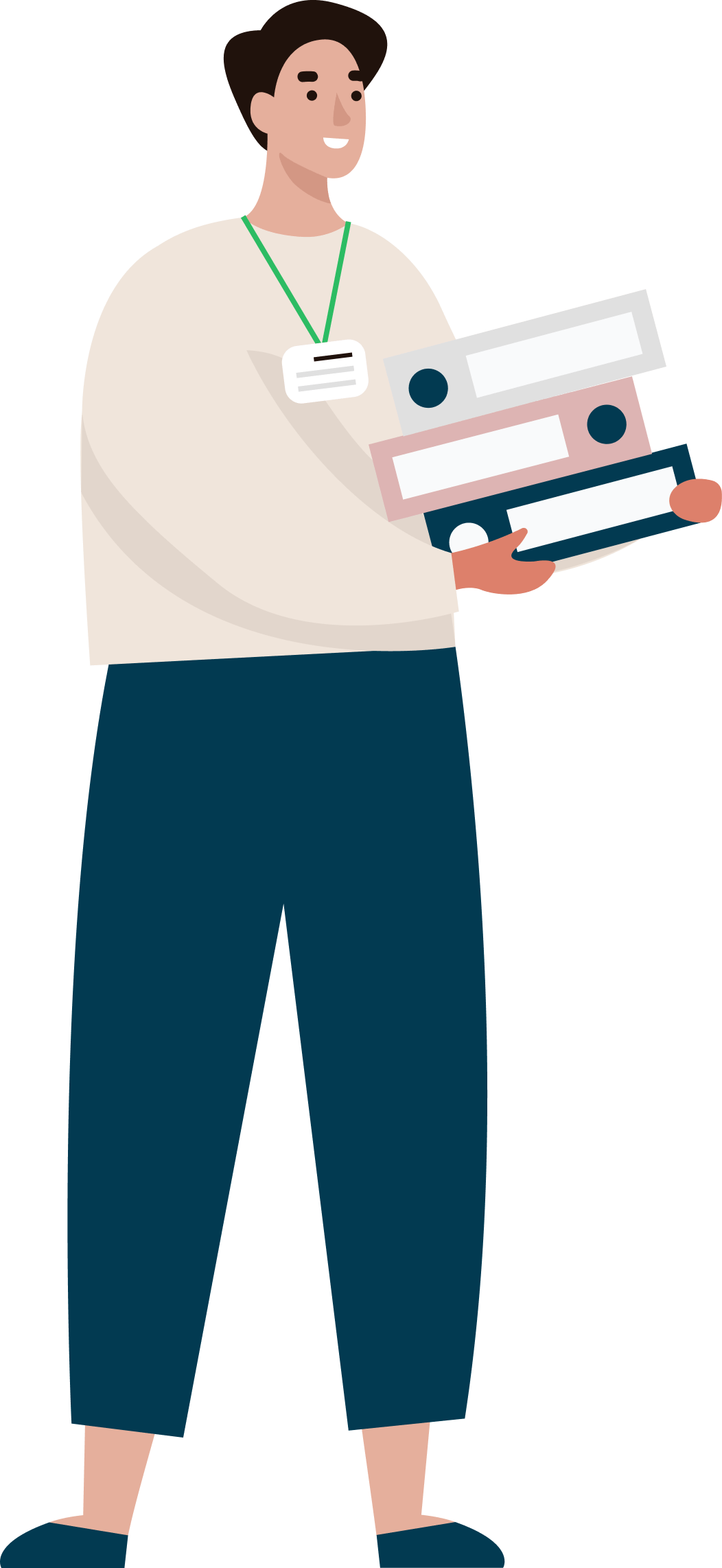 Person Carrying Files Illustration Person Carrying Files Illustration